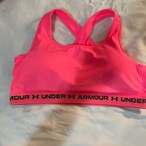 Under Armour Neon Pink Crossback Sports Bra